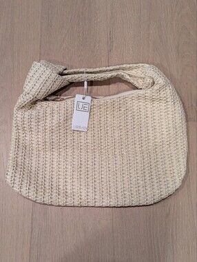Urban Expressions Cream Woven Bag
